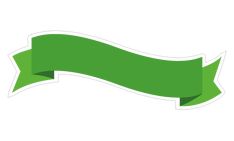 a green ribbon with an arrow on the top is shown in this image, and it appears to be empty