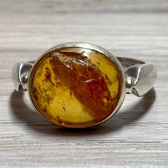 Vintage Designer Alek Seyev Sterling Silver/18k Gold Amber Ring Size 8.5 What A Stunning Piece Of Jewelry! Image Wearing A Piece Of Amber Formed Millions Of Years Ago. A Piece Of Amber That Was Formed From A Time That Dinosaurs Roamed The Earth!! This Ring Has Normal Vintage Wear, Sold Is Is, Please Look At Images Carefully!!! Amber Ring, Vintage Designer, Vintage Wear, Womens Jewelry Rings, Dinosaurs, The Earth, Vintage Design, Vintage Designs, Amber