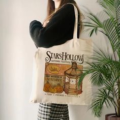 Temu | Favoritos Stars Hollow, Reusable Shopping Bags, Fall Festival, Reusable Bags, Bag Fashion, Canvas Tote Bag, Beach Bag, Canvas Tote