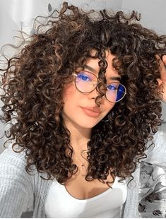 Woman With Glasses, Spiral Perm, Beautiful Curly Hair, Beautiful Curls, Permed Hairstyles, Curly Hair Care, Curly Hair Cuts, Long Bob