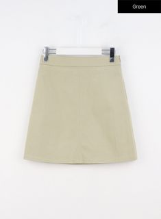 chic-mini-skirt-oo310 / Green Fitted Khaki Cotton Mini Skirt, Casual Green Non-stretch Mini Skirt, Knee-length Beige Lined Mini Skirt, Stretch A-line Mini Skirt In Solid Color, High-waist Khaki Mini Skirt With Pockets, Dark Beige, Body Size, Light Orange, Pink Brown