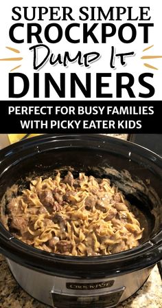 the crock pot dinner is perfect for busy families with picky eater kids to enjoy