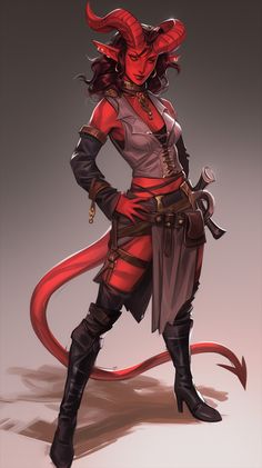 Drawing Oc Character Design, Character Design Ideas, Oc Character Design, Tiefling Female, Fire Magic, Fantasy Demon, Oc Character, Character Artist, Ange Demon