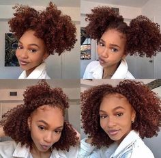 Reddish Brown Natural Hair Black Women, Medium Curly Hair Black Women, Copper Natural Hair, Red Natural Hair, Cabello Afro Natural, Hair Guide