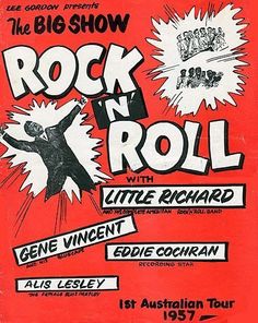 the poster for rock'n'roll with gene vincent richard