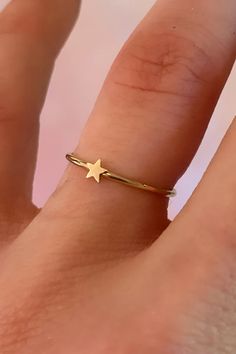 Tiny star stackable ring can be worn as a supporting role to the other Starry Night's cast members, or a minimal statement piece. Custom sizing and metals available upon request. Halo Jewelry, Glow Stars, Pretty Jewelry Necklaces, Wing Jewelry, Tiny Rings, Light Weight Jewelry, Tiny Star, Star Jewelry, Hand Chain