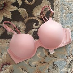 Pink Victoria Secret Wear Everywhere T-Shirt Lightly Lined Bra, Nwt, Size 36c, Beautiful Color Between Light Pink And Peach, Color: "French Rose", Underwire Cups, Adjustable Straps, Can Wear Classic Or Crossback, Double Row Hook Back Closure, 85% Polyamide, 15% Elastane, Soft And Smooth, Light And Comfortable, Perfect For All Day And Every Day, Please Note Pictures Might Not Show True Color, Just Adorable:) Fitted Pink Soft Touch Top, Fitted Soft Touch Pink Tops, Note Pictures, French Rose, Pink Vs, Pink Victoria Secret, Peach Color, Pink Bra, T Shirt Bra