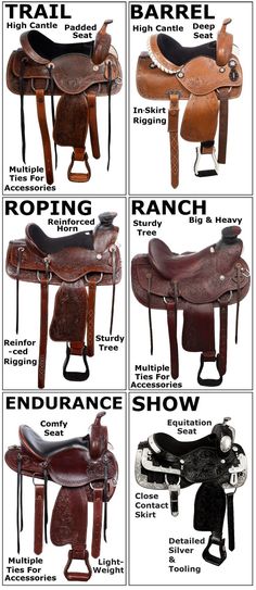 different types of saddles and their names