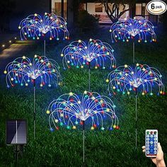 solar powered garden stake lights with remote control