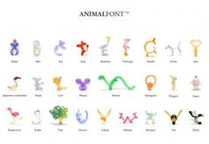 swissmiss | Animal Balloon Typography | Balloon animals, Balloons, Animal alphabet . #Animal_Font #Balloon_Alphabet #Japanese_Crest #Font_App