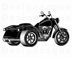 a black and white drawing of a motorcycle