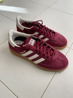 Burgundy Spezial Shoes, Burgundy Spezial Outfit, Burgundy Adidas Shoes, Adidas Spezial Burgundy, Adidas Gazelle Burgundy, Autumn Shoes 2024, Spezial Adidas Shoes, Burgundy Sneakers Outfit