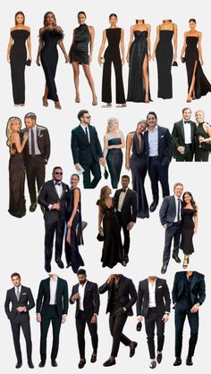 BLACK dress code Black Wedding Guest Attire Men, Black Tie Wedding Guest Men Dress Codes, Wedding Guests All Black, Wedding Guests In Black, All Black Wedding Guest Attire, Black Tie Theme Party Outfit, Black Wedding Guest Attire, Black Dress Code Wedding