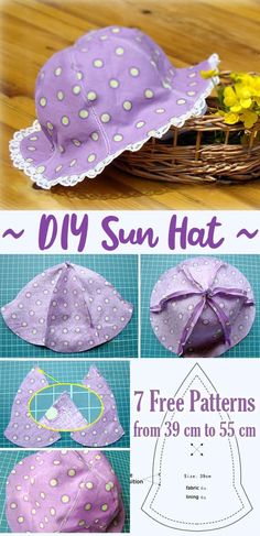 the instructions for how to make a sun hat