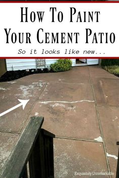 how to paint your cement patio so it looks like new - click on the image