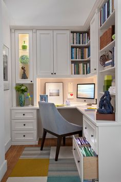 an image of a home office with green sticky notes