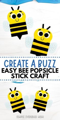 Let’s celebrate the arrival of the season by doing a fun kids craft project with the kids! Break out the paint brushes and popsicle sticks to make this bee popsicle stick craft for kids that’s as adorable as it is fun. Kids will transform ordinary supplies into buzzing bees that are sure to bring smiles to their faces. And if your little ones are buzzing with excitement about all things bee related, check out our other bee activities and spring crafts for kids. Bee Craft, Craft Easy