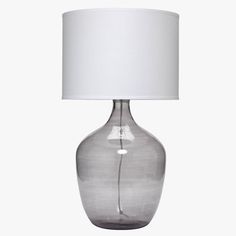 Grey Glass Demi John Lamp Jar Table Lamp, Glamorous Decor, Grey Lamp, Large Table Lamps, Jamie Young, Grey Table Lamps, Table Lamp Base, Contemporary Table Lamps, Large Table