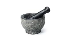 a mortar and pestle on a white background