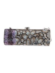 Judith Leiber MinaudièreSilver CrystalPrintedSilver-Tone HardwareChain-Link Shoulder StrapCrystal EmbellishmentsLeather LiningPush-Lock Closure at TopIncludes Dust Bag, Compact Mirror & Coin PursesHandbags are final sale and are not returnable. Luxury Rectangular Sequined Bag, Purple Evening Bags With Silver-tone Hardware, Judith Leiber Clutch, Crystal Evening Bag, Rectangular Shape, Judith Leiber Handbags, Judith Leiber, Final Sale, Compact Mirror, Mini Bag