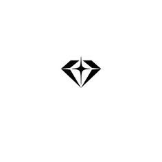 a black and white diamond logo