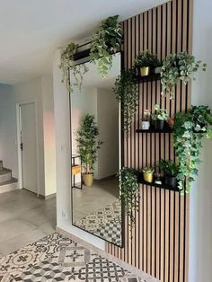 Vstupná Hala, Home Hall Design, Home Entrance Decor, Entrance Decor, Decor Home Living Room, Home Design Decor, A Mirror, House Entrance, Home Room Design