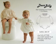 two young children sitting on top of a white object with the caption dear billy