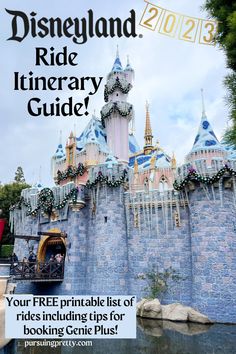 the disneyland ride itinerary guide for kids includes rides including tips for booking guests