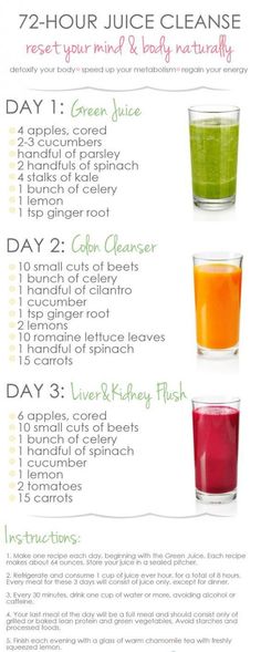 the 7 day juice cleanse recipe is shown