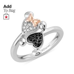 in stock Disney Wonder, Bypass Ring, Jewelry Black, Silver Rose Gold, Silver Roses, Gold Plated Sterling Silver, White Diamond, Rose Gold Plates, Gold Plate