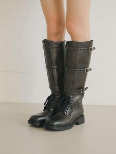 Composition : Artificial LeatherColor : Brown, Dark GrayCountry of Origin : CHINA Boots Reference, Long Boots, Boot Shoes Women, Over The Knee, Knee High Boots, Knee High, Shoe Boots, Composition, Lace Up