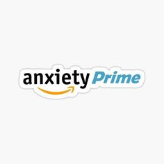 Anxiety Prime Die Cut Vinyl Sticker Amazon Mental Health | Etsy Stickers Redbubble, Water Bottles, Vinyl Sticker, Vinyl, For Sale, Water, Blue, White