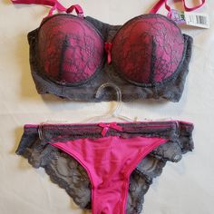 New Hers By Herman Bra And Panty Set Bra Size 34b Panty Size M Adjustable Straps On Bra Cotton Nursing Bra, Wireless Strapless Bra, Mobile Network, Bra And Panty Set, Nude Bra, Cute Bras, Black Lace Bralette, Fun Pants, Lingerie Sets