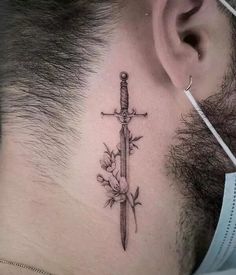 Most Unique Neck Tattoo Ideas for Men in 2024 - Inspiring Designs & Symbolism Eagles Tattoo, Small Neck Tattoos, Tatuagem Masculina Pequena, Side Neck Tattoo, 16 Tattoo, Simple Tattoos For Guys, Sharpie Tattoos, Neck Tattoo For Guys, Small Tattoos For Guys