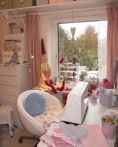 a room filled with lots of toys and decor