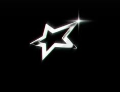 a white star on a black background