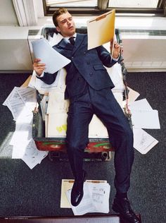 Office Fashion Editorial, Office Editorial, Business Editorial, Clement Chabernaud, Office Photography, Dapper Suits, Office Men, Man Office, Business Models