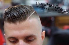 Sharp & Slick Men Haircut Styles Slick Back, Haircut Slick Back, Textured Slick Back Men, Disconnected Slick Back, Gentleman Slick Back Hair, Gents Hairstyles, Funky Hair, Mens Haircuts, Men's Haircuts