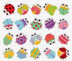 the little bugs clip art is available for use in crafts and scrapping papercrafting