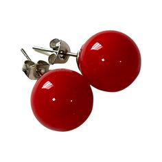 Red Gum Ball Round Ball Stud Earrings / Fashion Jewelry / Costume Jewelry - Brand New, Boutique Item - Each Earring Measures: 12mm Multiple Sets Available, To Purchase More Than One Message Me For A Custom Listing! Ball Stud Earrings, Red Ball, Jewelry Brand, Jewelry Branding, Lady In Red, Fashion Earrings, Costume Jewelry, Gum, Jewelry Earrings