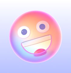 an emoticive smiley face on a blue background