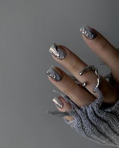 Nail Aesthetics, Nails Unique, Baddie Nails, Manicure Nails, Design Nail, Unique Nails, Nails Inspo, Gel Manicure