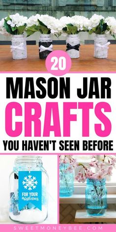 Add a bit of rustic charm to your home with these easy-to-make DIY Mason Jar Crafts! From centerpieces to wall decorations, these versatile mason jars can be used to create beautiful and unique home decor that's sure to impress. Get creative and make your own Mason Jar Craft today! Large Pickle Jar Ideas Diy, Home Craft Ideas, Mason Jar Craft Ideas, Jar Craft Ideas, Uses For Mason Jars, Mason Jar Craft