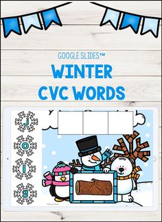 the google slides winter cvc words game