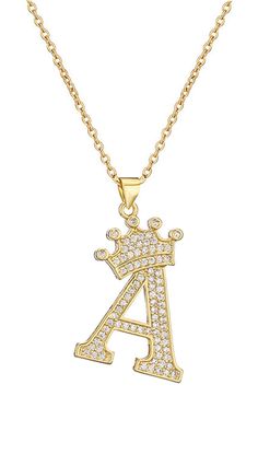 PRICES MAY VARY. Initial Necklace -These elegant necklaces symbolize the initial letter of your given name! Select the letters that correspond to your own,your partner's,or your closest friend's name initials.Show all your affection for someone with just one exquisite alphabet pendant! Initial Necklaces for Men - Initial Necklace Length:16"+2"（40+5cm）chain, Initial Pendant Height: about 1"（2.5cm） Letter Pendant -Crafted from 316L Stainless Steel,The surface is meticulously coated with a layer of Alphabet Pendant, Necklaces For Men, Initial Necklaces, Crown Necklace, Necklace Initial, Initial Necklace Gold, Friend Gifts, Mom And Sister, A Necklace