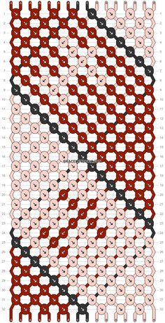 an image of a cross stitch pattern in red, black and white