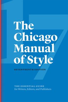 the chicago manual of style book