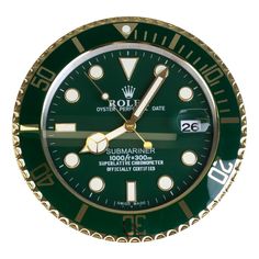 Rolex officially certified perpetual green black gmt master ii wall clock watch good condition, working. Luminous hands sweeping hand (not ticking) quartz movement (requires 2x aa battery) Rolex Wall Clock, Hulk Rolex Green, Antique Grandfather Clock, French Clock, Clock Art, Mantel Clocks, Grandfather Clock, Wood Clocks, Aa Battery