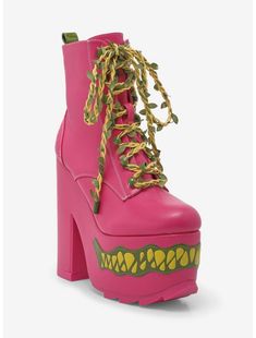 Monster High X YRU Venus McFlytrap Platform Boots Yru Shoes Monster High, Venus Mcflytrap Cosplay, Dollskill Platforms, Monster High Outfit Inspiration, Monster Shoes, Monster High Fashion, Monster High Shoes, Monster High Collection, Hot Topic Shoes