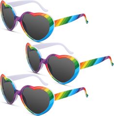 3 Pcs Rainbow Pride Sunglasses Colorful Sunglasses Bulk Retro Lgbtq Parade Accessory for Men Women Gay Day Themed Party Product Details Department : womens Manufacturer : Xuhal Features: Comfortable to wear: Adorned with a vintage design, these retro LGBT heart sunglasses add a delightful touch of nostalgia and charm. These glasses are comfortable, stylish and offer sun glare protection, yet still allow you to see the roadway safely while driving. Stylish matching: Bursting with colors of the rainbow, these gay pride sunglasses are absolutely a cute and stylish accessory that fits most face shapes. Goes with everything in your closet. Specifications: Main material: PC Color: rainbow Size: about 5.51 x 2.28 x 5.12 inches/ 140 x 58 x 130 mm Package includes: 3 x Gay pride heart sunglasses No Pride Sunglasses, Lgbtq Parade, Sunglasses Colorful, Colorful Sunglasses, Rainbow Sunglasses, Color Sunglasses, Pride Heart, Rainbow Vintage, Cute Sunglasses